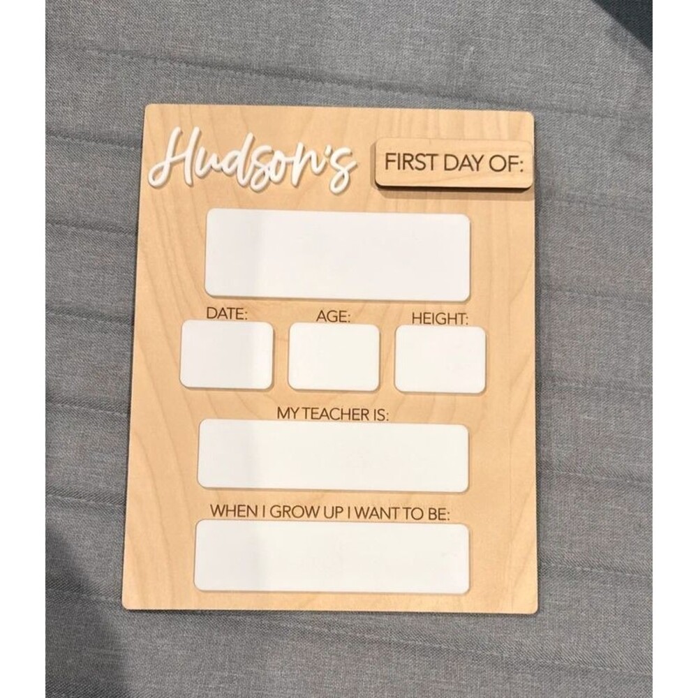 First Day of School personalized ‘Hudson’